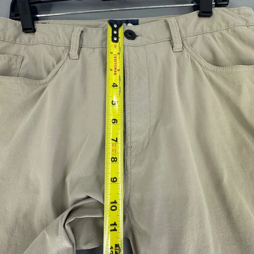 The North Face Mens Khaki Nylon Stretch Hiking Travel Pants Size 34 Regular